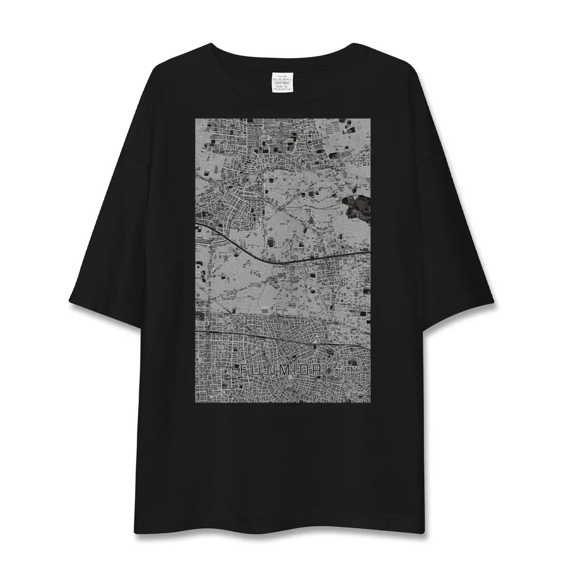 【富士見台(東京都)】地図柄ビッグシルエットTシャツ