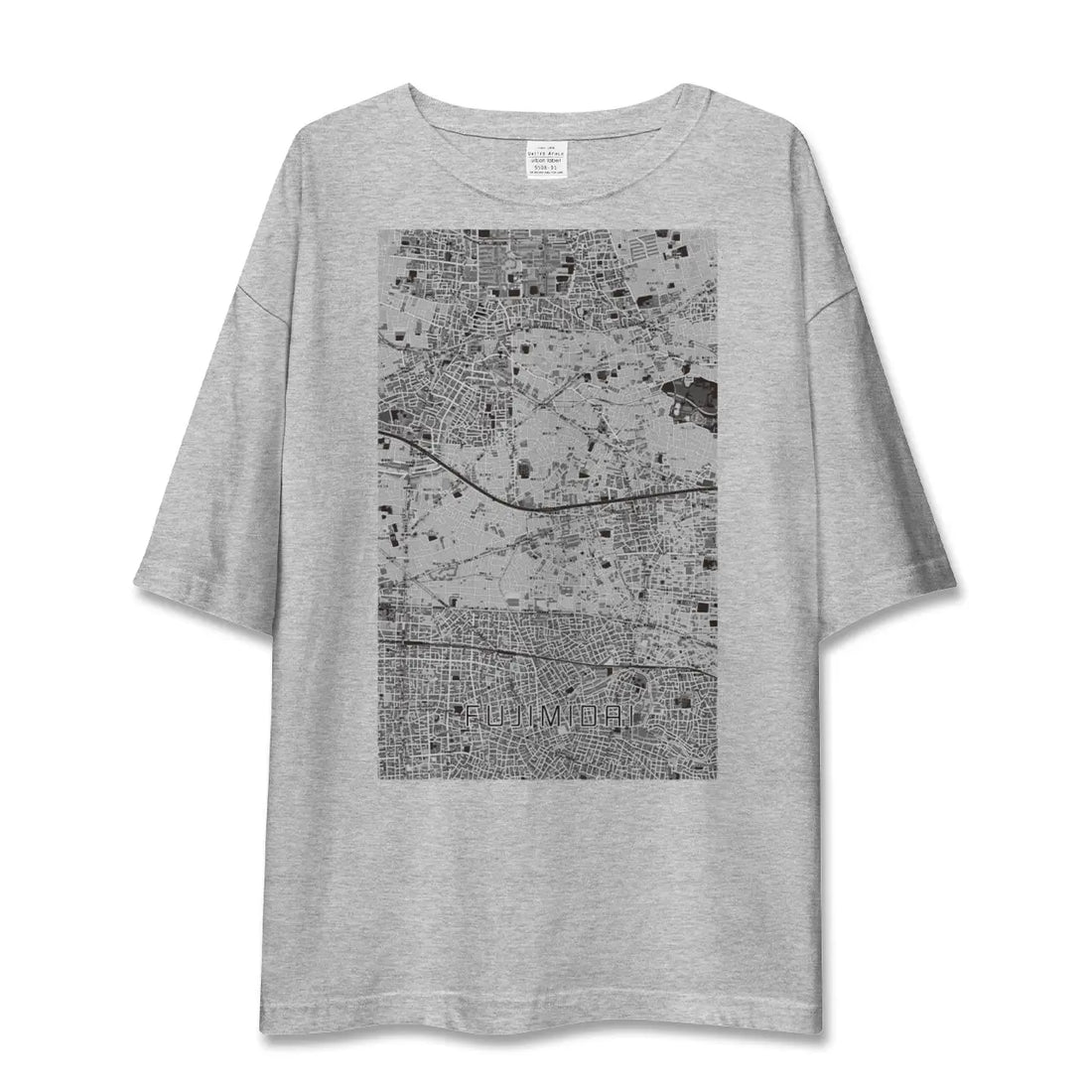 【富士見台（東京都）】地図柄ビッグシルエットTシャツ