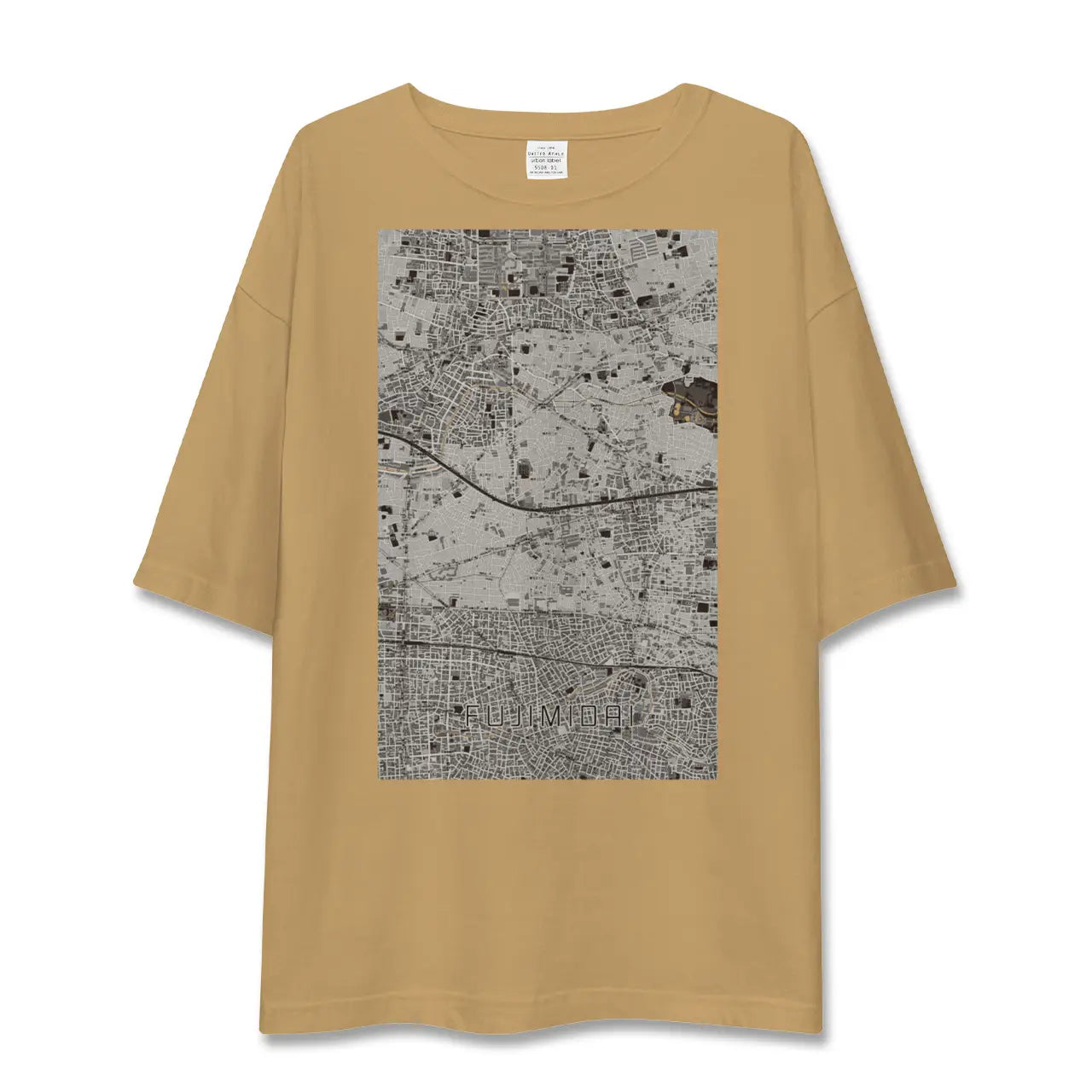 【富士見台（東京都）】地図柄ビッグシルエットTシャツ
