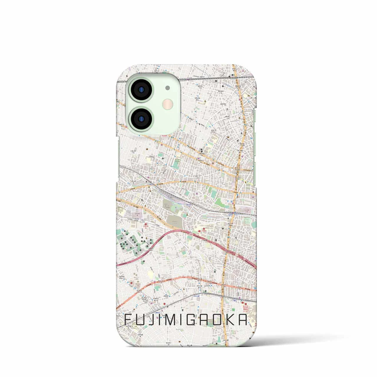 【富士見ヶ丘】地図柄iPhoneケース（バックカバータイプ・ナチュラル）iPhone 12 mini 用