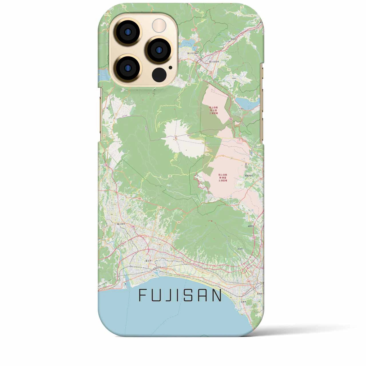 【富士山】地図柄iPhoneケース（バックカバータイプ・ナチュラル）iPhone 12 Pro Max 用