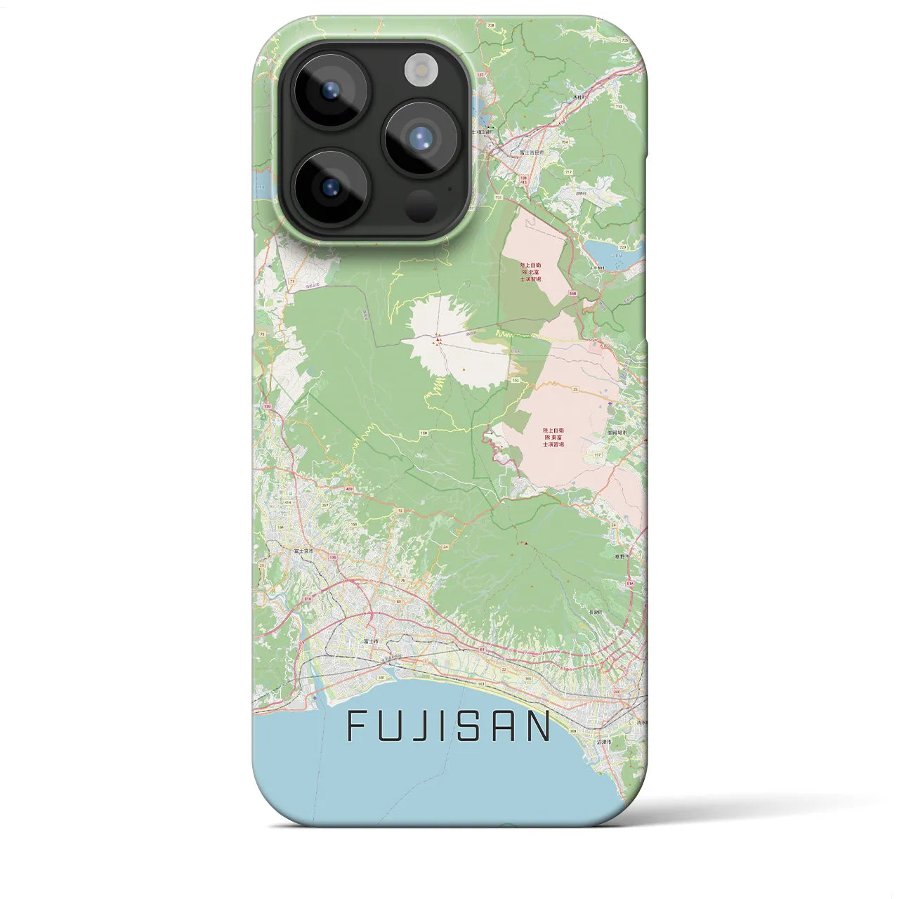 【富士山】地図柄iPhoneケース（バックカバータイプ・ナチュラル）iPhone 15 Pro Max 用