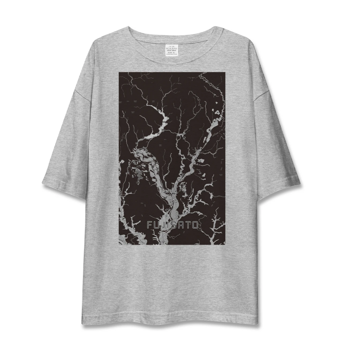 【藤里（秋田県）】地図柄ビッグシルエットTシャツ
