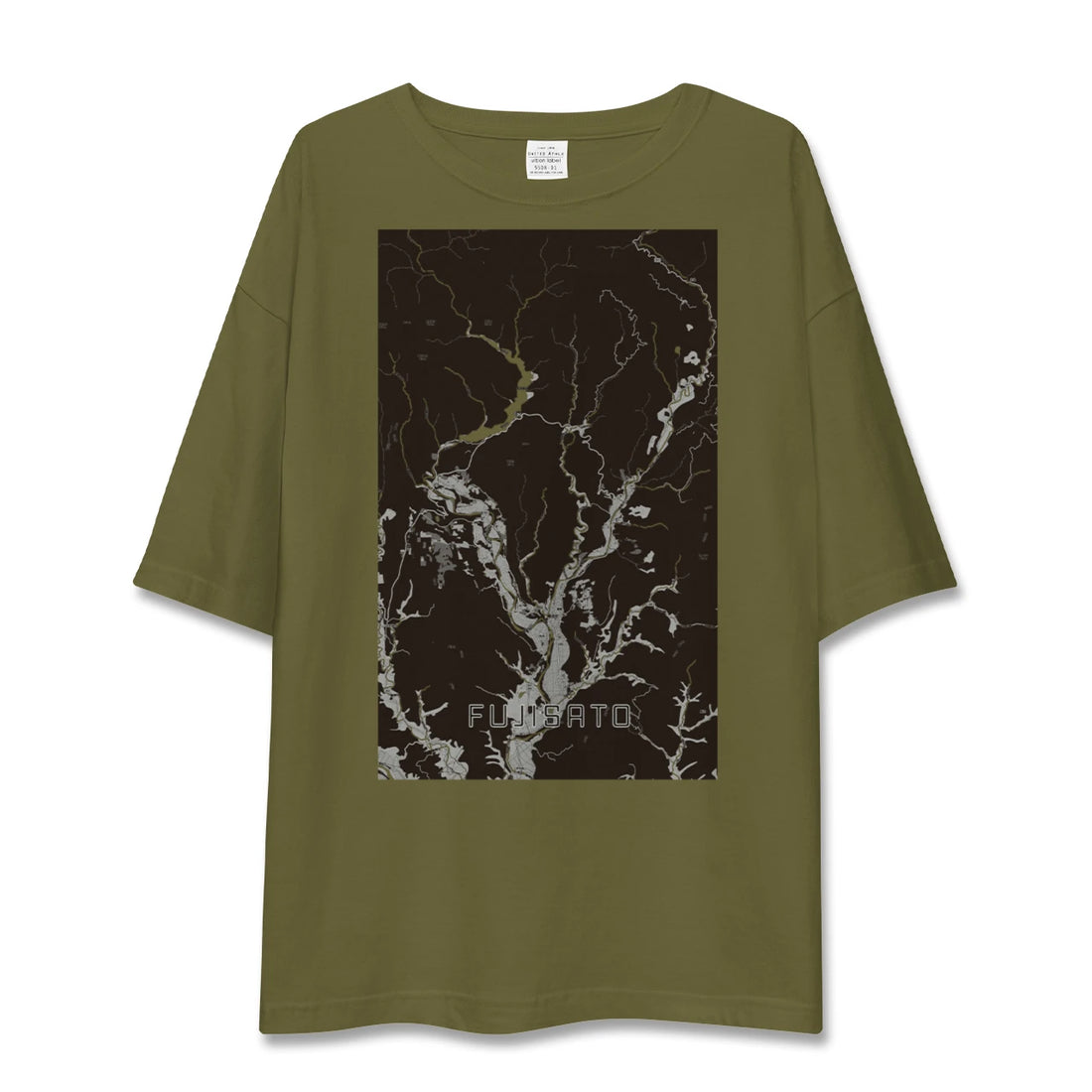 【藤里(秋田県)】地図柄ビッグシルエットTシャツ