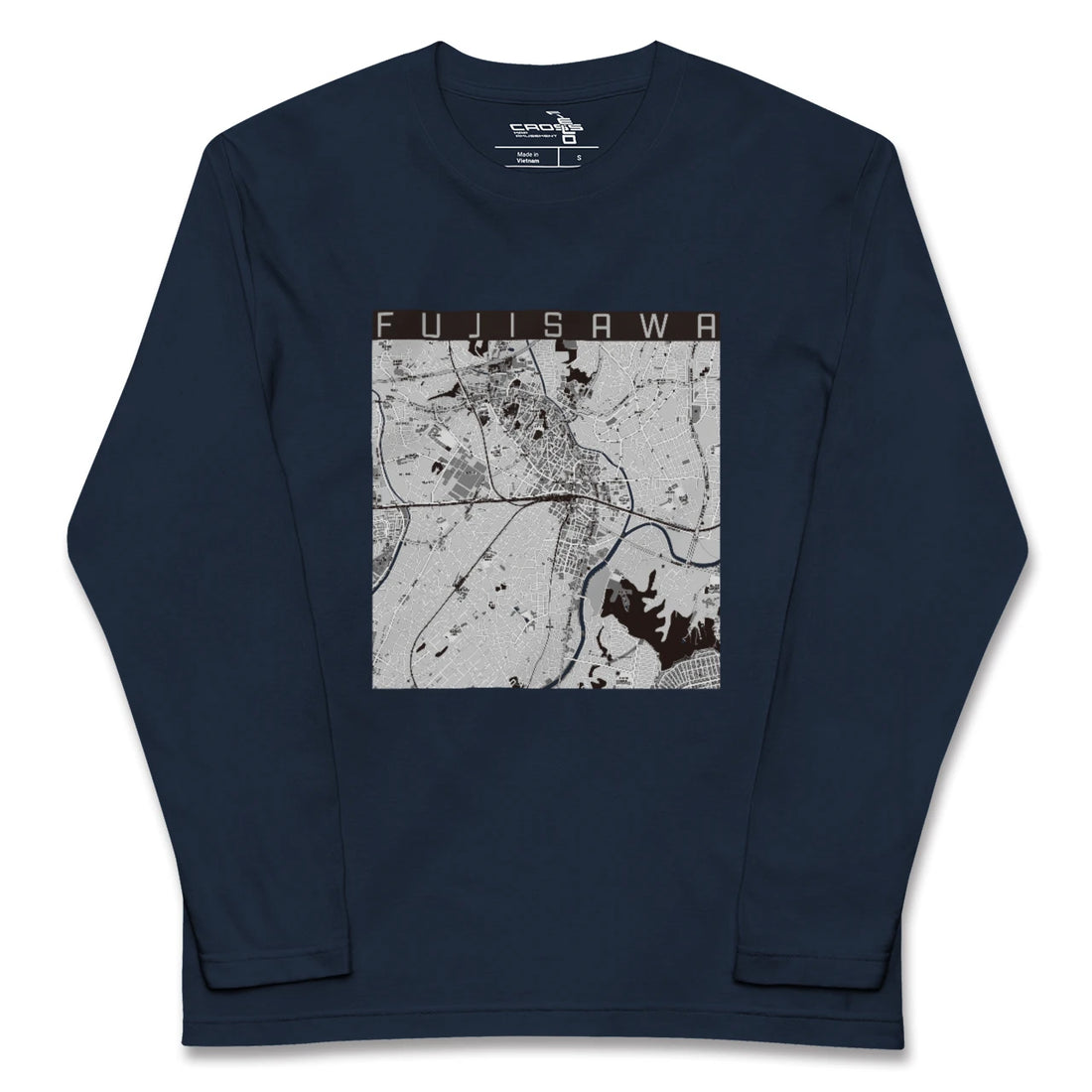 【藤沢(神奈川県)】地図柄ロングスリーブTシャツ