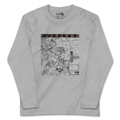 【深川2（東京都）】地図柄ロングスリーブTシャツ