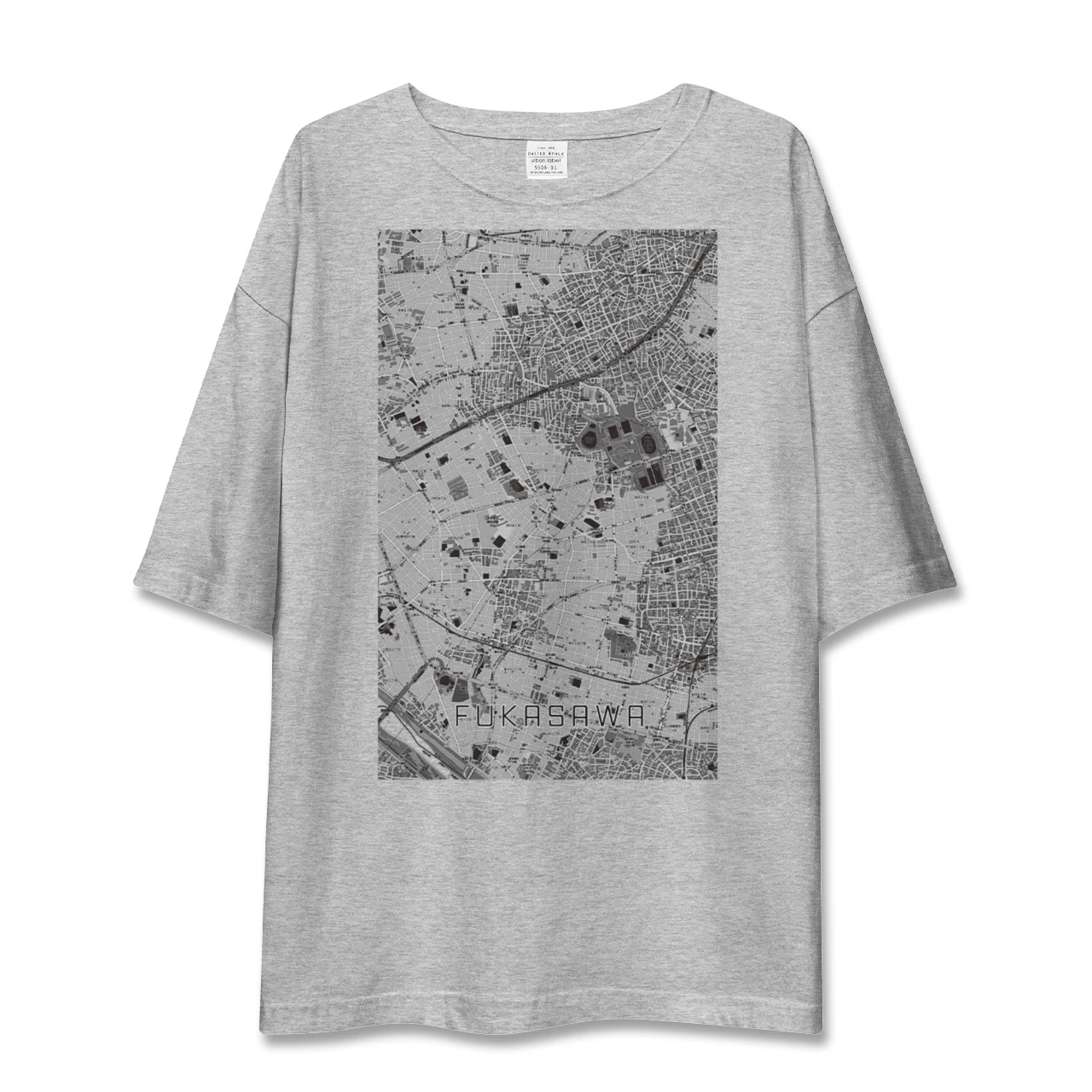 【深沢（東京都）】地図柄ビッグシルエットTシャツ