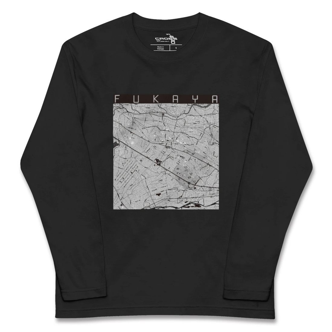 【深谷(埼玉県)】地図柄ロングスリーブTシャツ