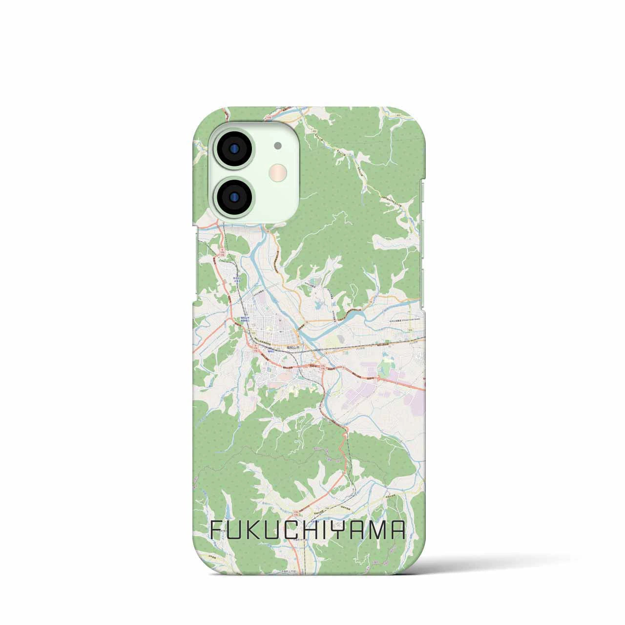 【福知山】地図柄iPhoneケース（バックカバータイプ・ナチュラル）iPhone 12 mini 用