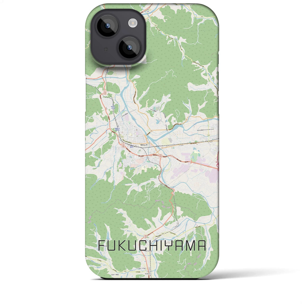 【福知山】地図柄iPhoneケース（バックカバータイプ・ナチュラル）iPhone 14 Plus 用