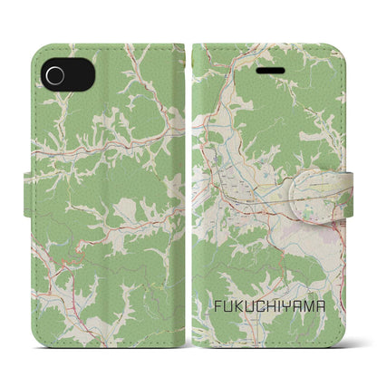 【福知山（京都府）】地図柄iPhoneケース（手帳タイプ）ナチュラル・iPhone SE（第3 / 第2世代） / 8 / 7 / 6s / 6 用