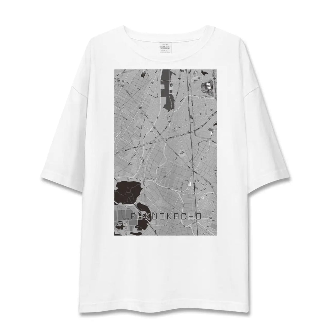 【福岡町（愛知県）】地図柄ビッグシルエットTシャツ