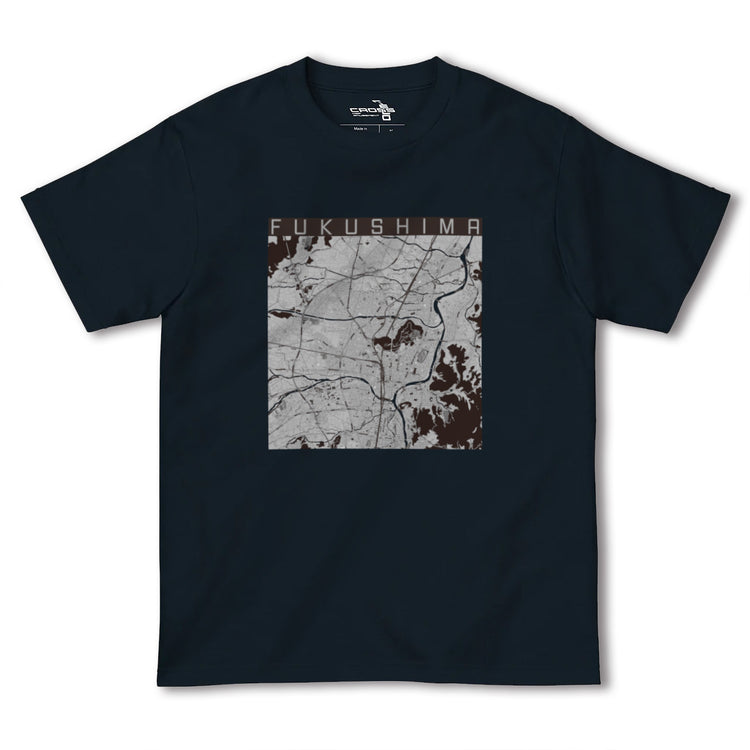 【福島（福島県）】地図柄ヘビーウェイトTシャツ