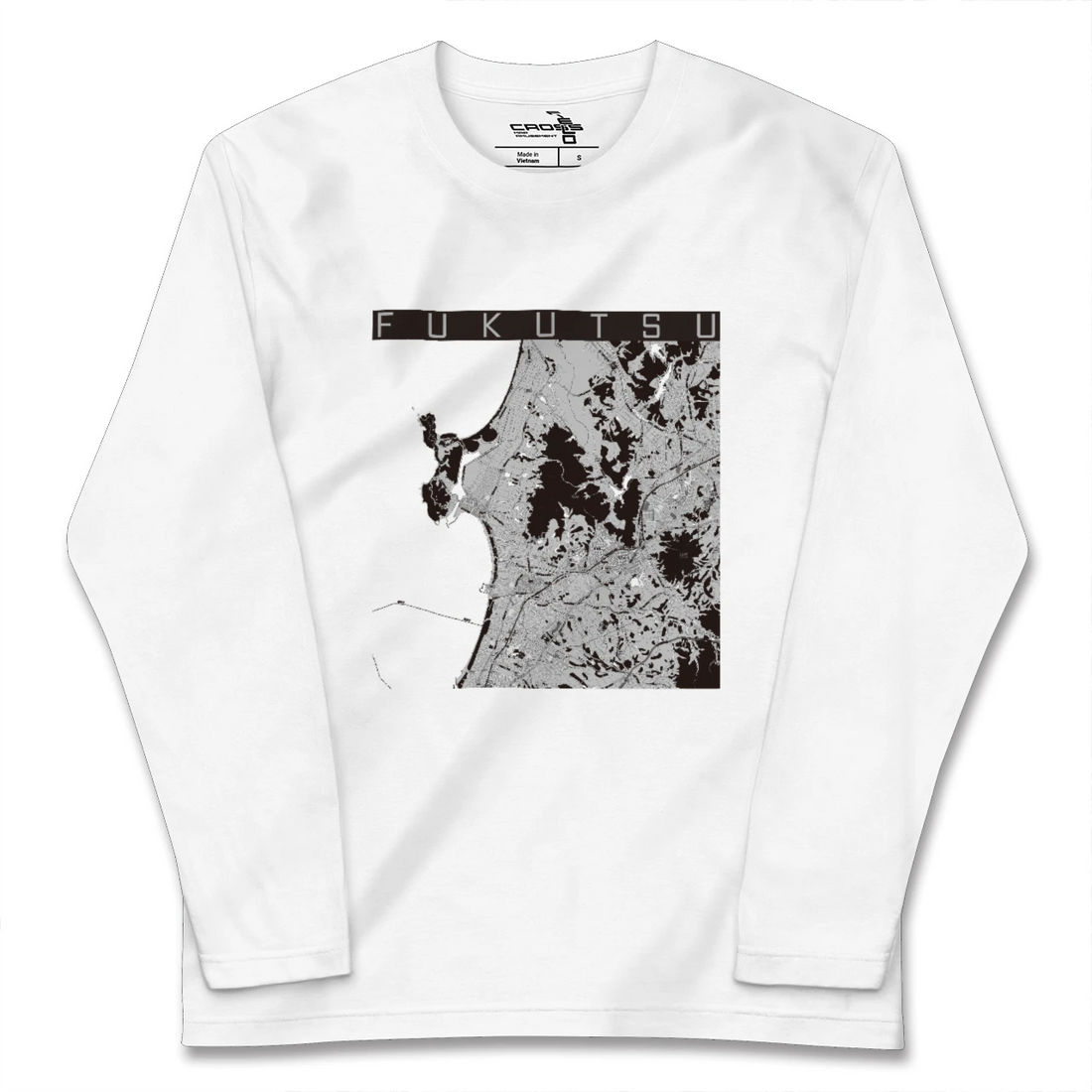 【福津(福岡県)】地図柄ロングスリーブTシャツ