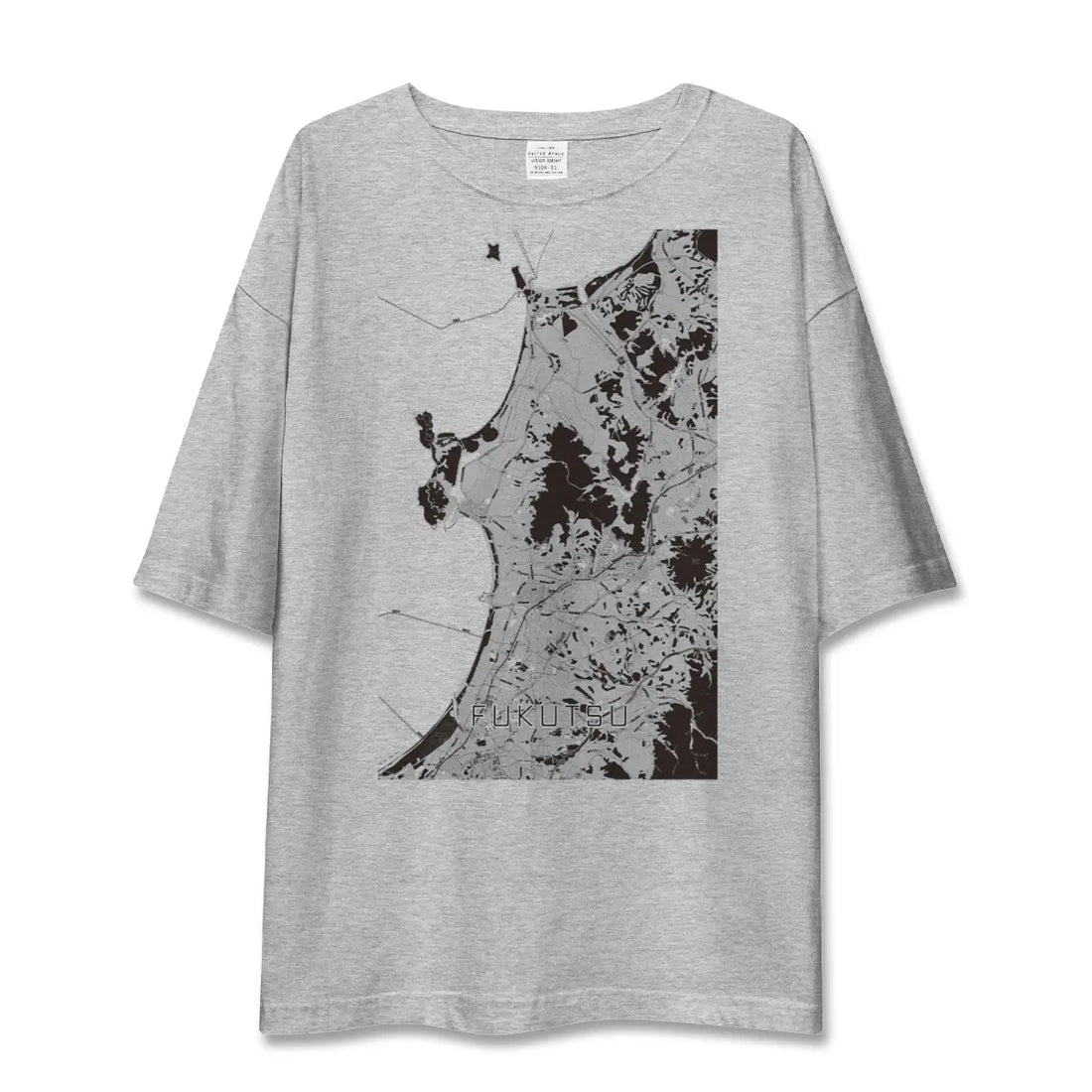 【福津(福岡県)】地図柄ビッグシルエットTシャツ