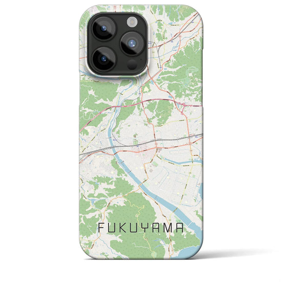 【福山】地図柄iPhoneケース（バックカバータイプ・ナチュラル）iPhone 15 Pro Max 用