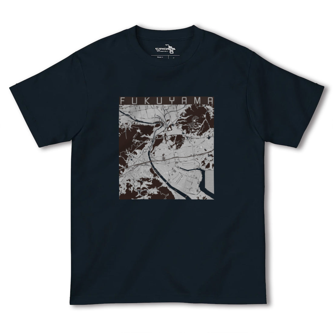 【福山(広島県)】地図柄ヘビーウェイトTシャツ