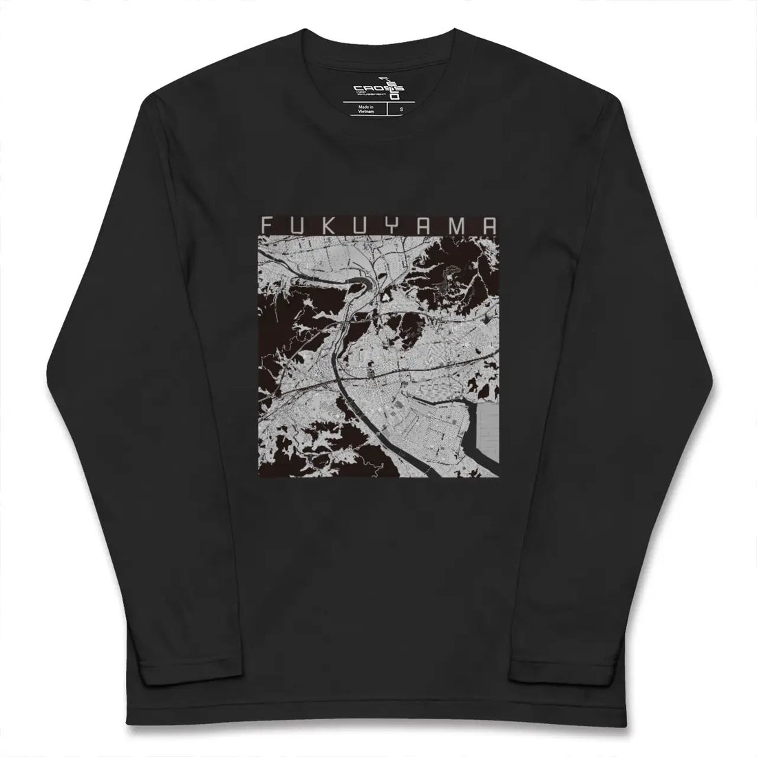 【福山(広島県)】地図柄ロングスリーブTシャツ