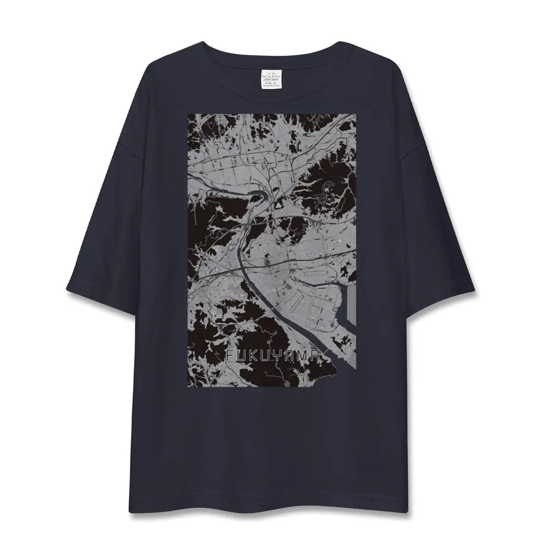【福山(広島県)】地図柄ビッグシルエットTシャツ