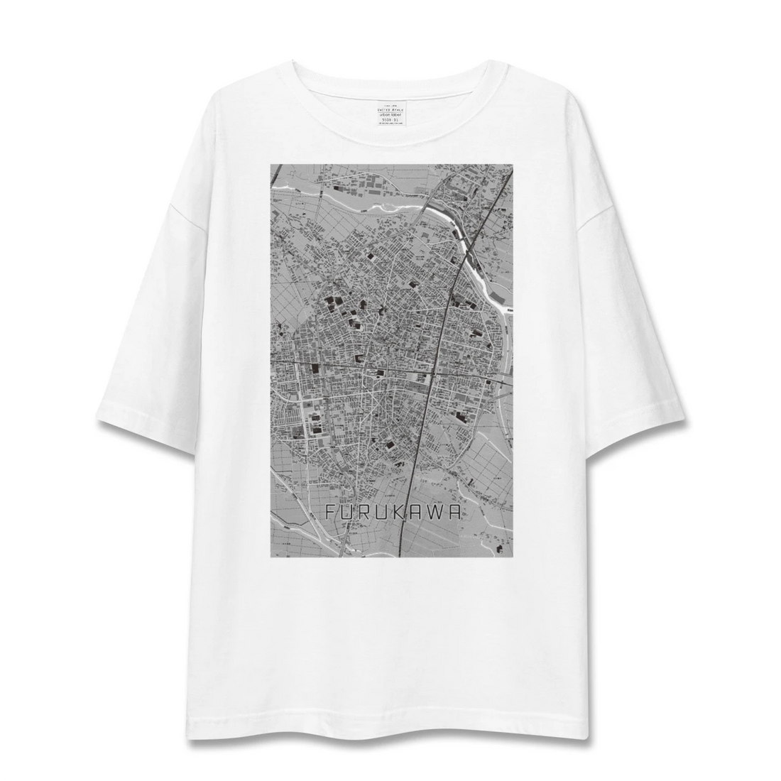 【古川(宮城県)】地図柄ビッグシルエットTシャツ
