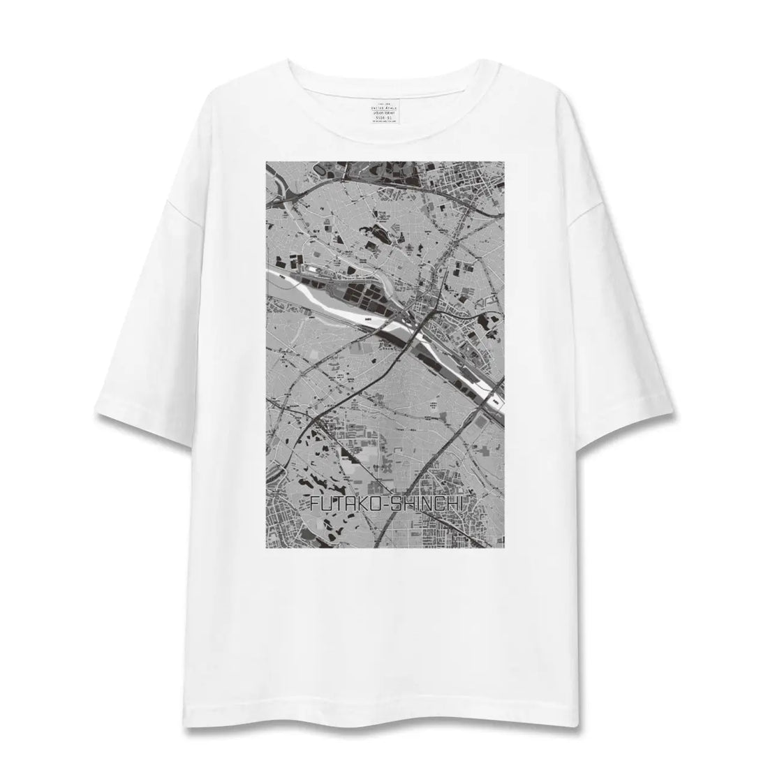 【二子新地(神奈川県)】地図柄ビッグシルエットTシャツ