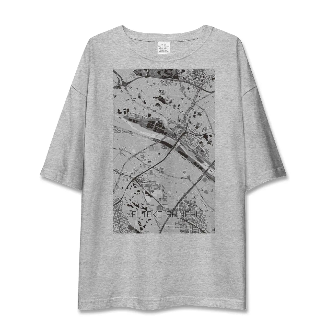 【二子新地（神奈川県）】地図柄ビッグシルエットTシャツ