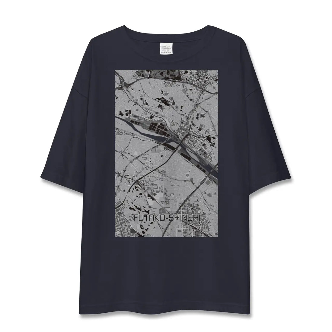 【二子新地（神奈川県）】地図柄ビッグシルエットTシャツ