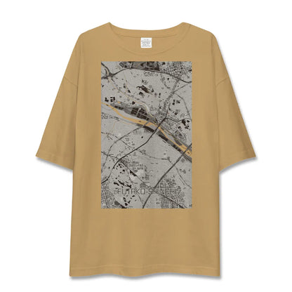 【二子新地（神奈川県）】地図柄ビッグシルエットTシャツ