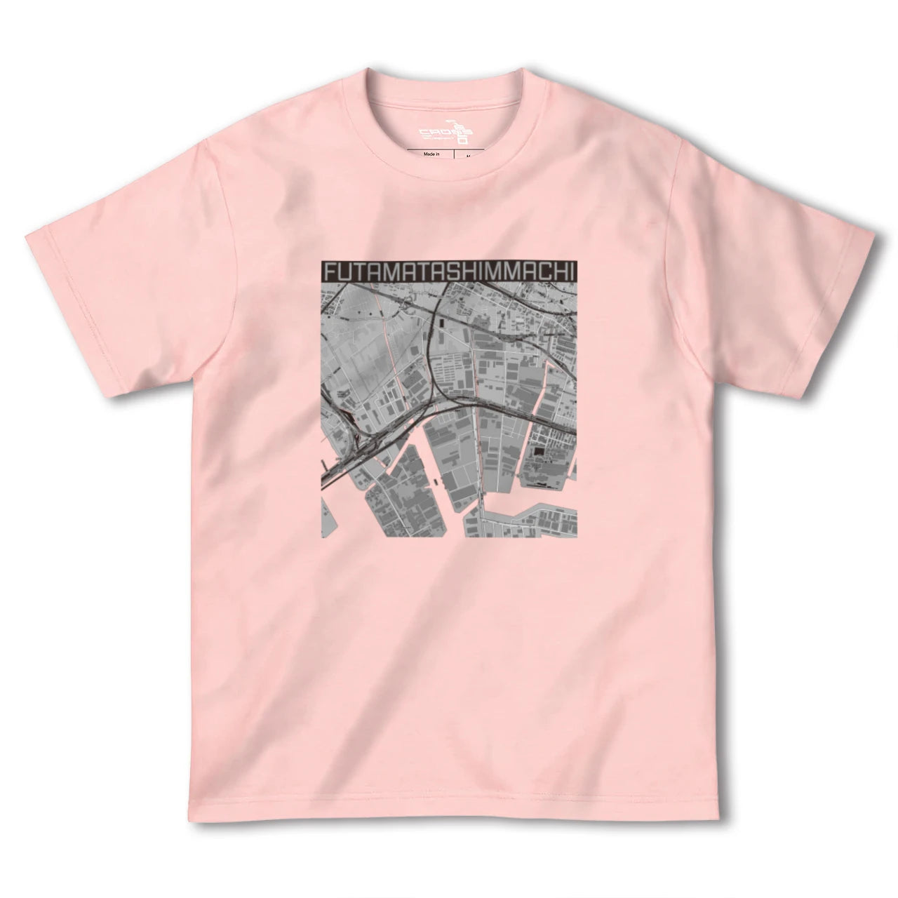 【二俣新町（千葉県）】地図柄ヘビーウェイトTシャツ