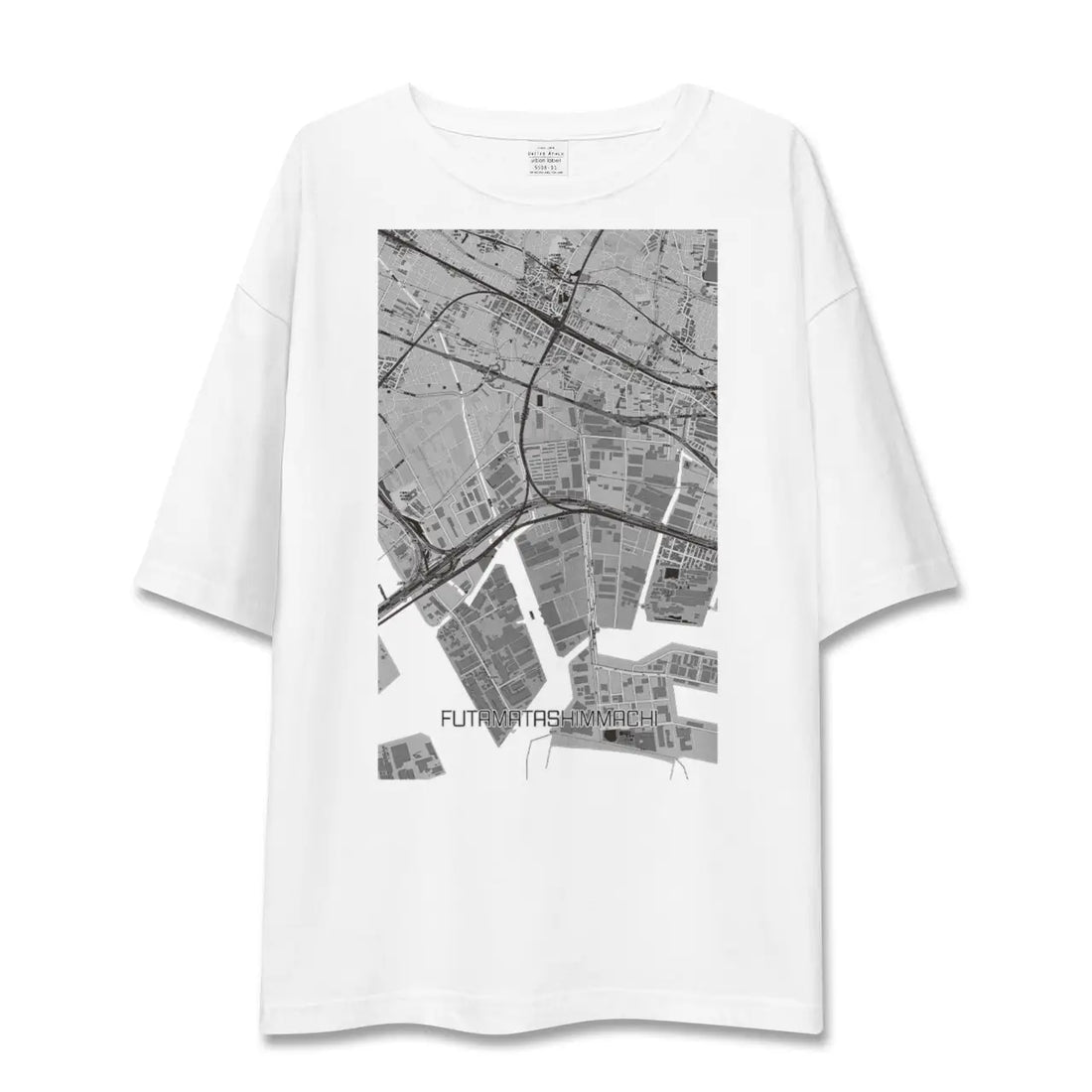 【二俣新町（千葉県）】地図柄ビッグシルエットTシャツ