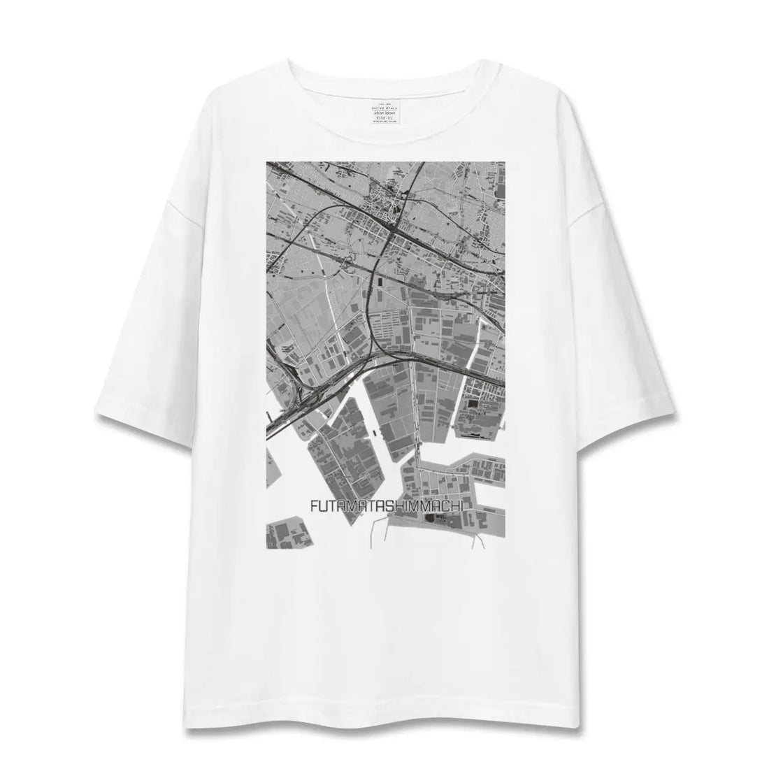 【二俣新町(千葉県)】地図柄ビッグシルエットTシャツ
