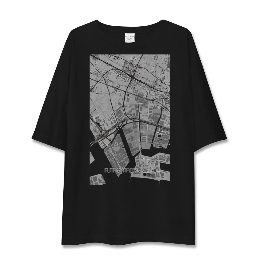 【二俣新町（千葉県）】地図柄ビッグシルエットTシャツ