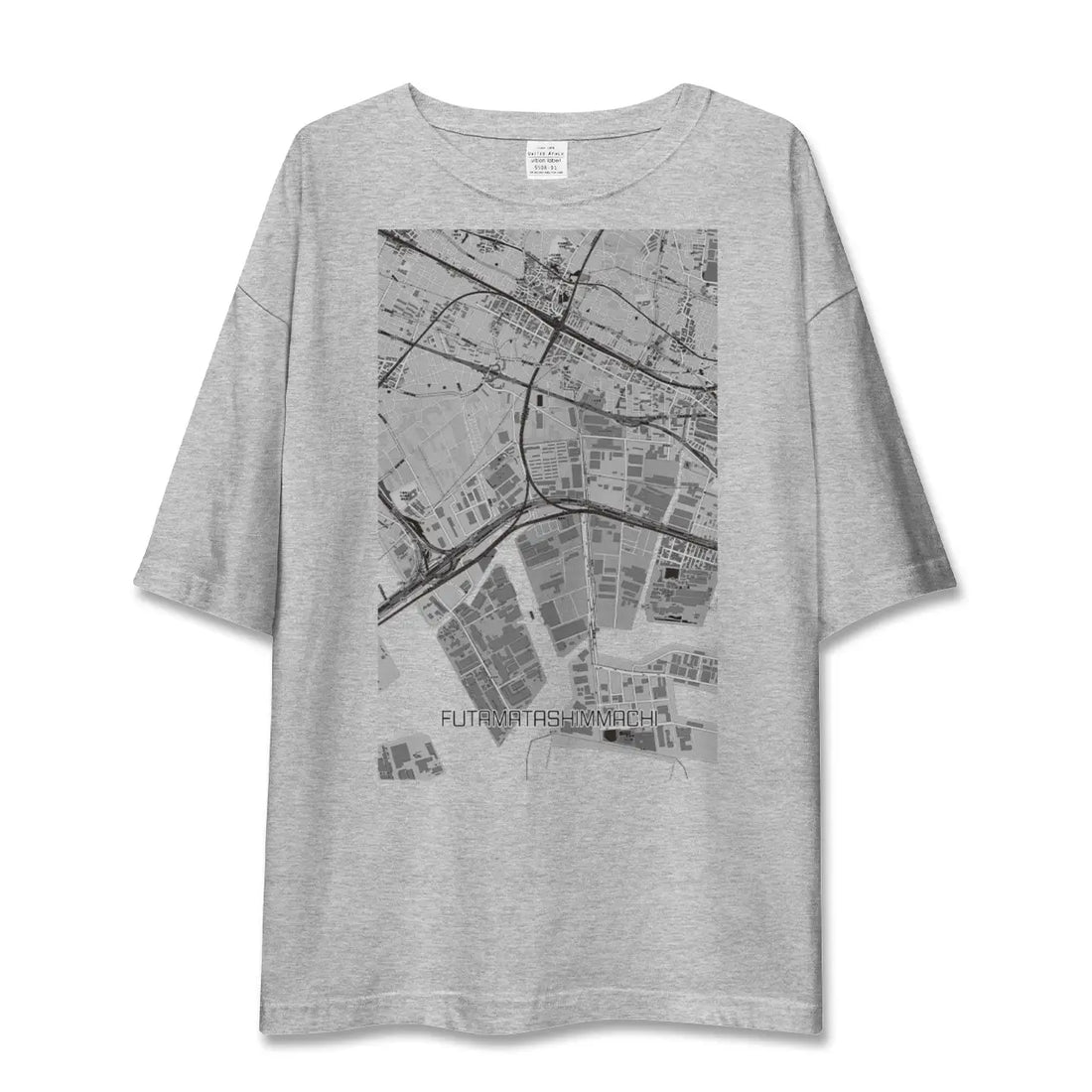 【二俣新町（千葉県）】地図柄ビッグシルエットTシャツ