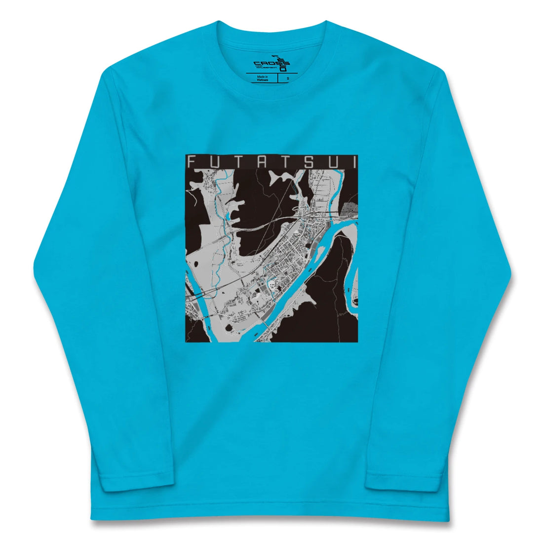 【二ツ井(秋田県)】地図柄ロングスリーブTシャツ