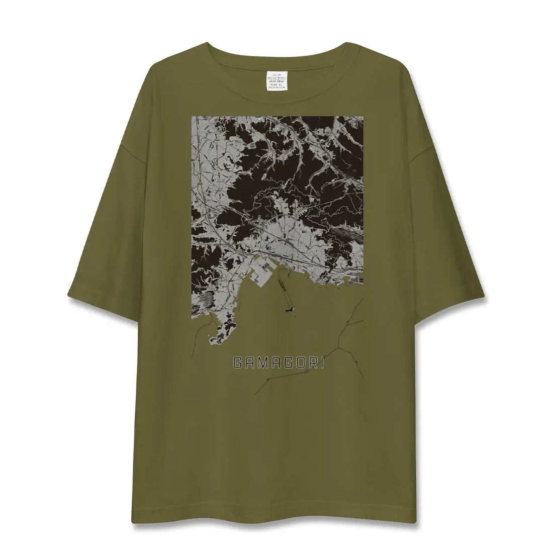 【蒲郡(愛知県)】地図柄ビッグシルエットTシャツ