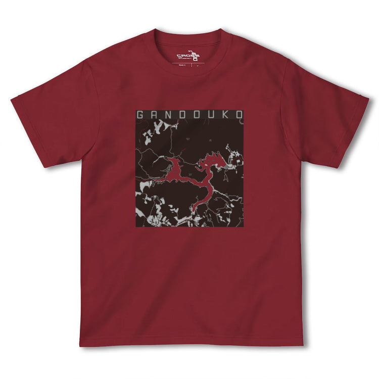 【岩洞湖（岩手県）】地図柄ヘビーウェイトTシャツ
