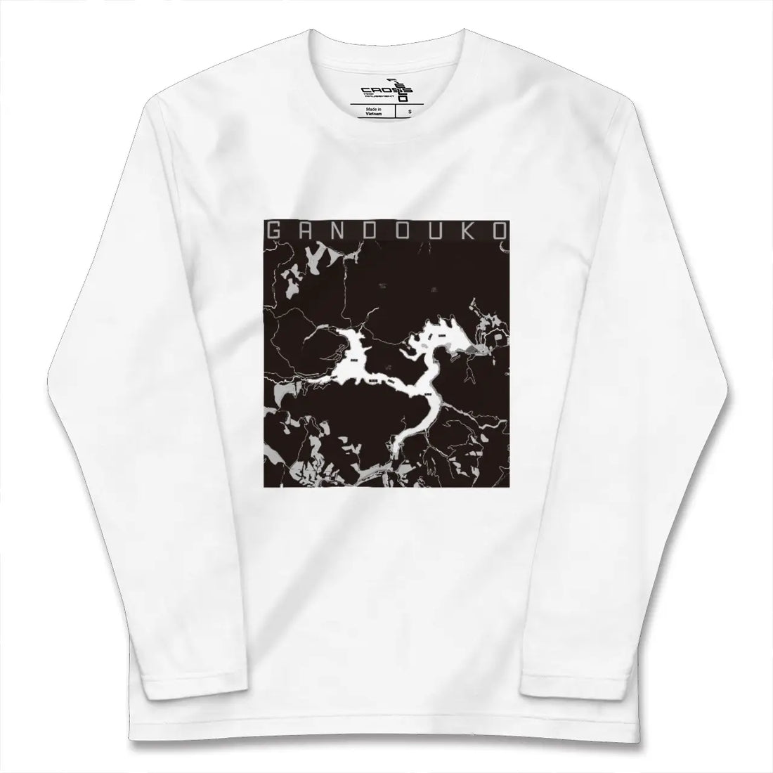 【岩洞湖(岩手県)】地図柄ロングスリーブTシャツ