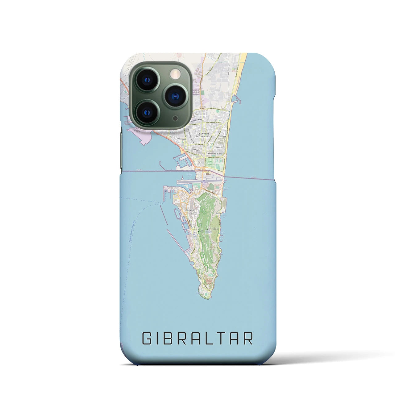 【ジブラルタル】地図柄iPhoneケース（バックカバータイプ・ナチュラル）iPhone 11 Pro 用