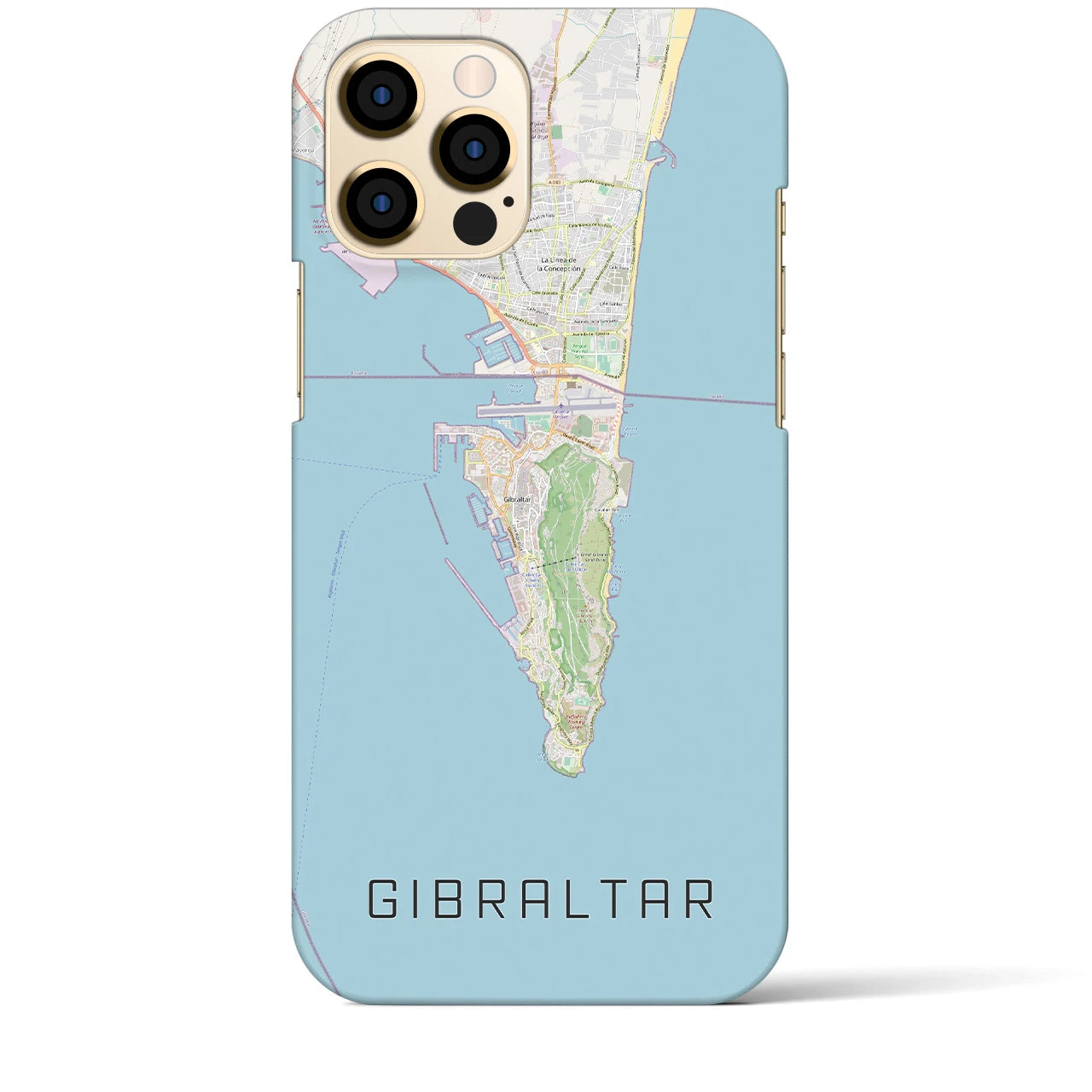 【ジブラルタル】地図柄iPhoneケース（バックカバータイプ・ナチュラル）iPhone 12 Pro Max 用