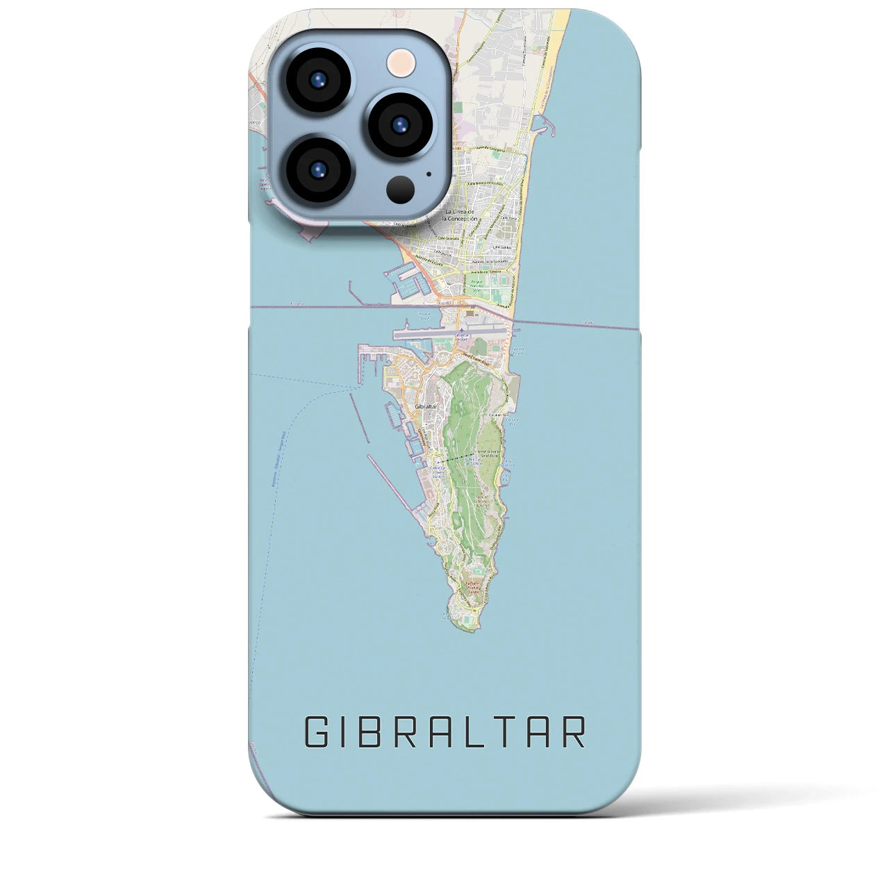 【ジブラルタル】地図柄iPhoneケース（バックカバータイプ・ナチュラル）iPhone 13 Pro Max 用