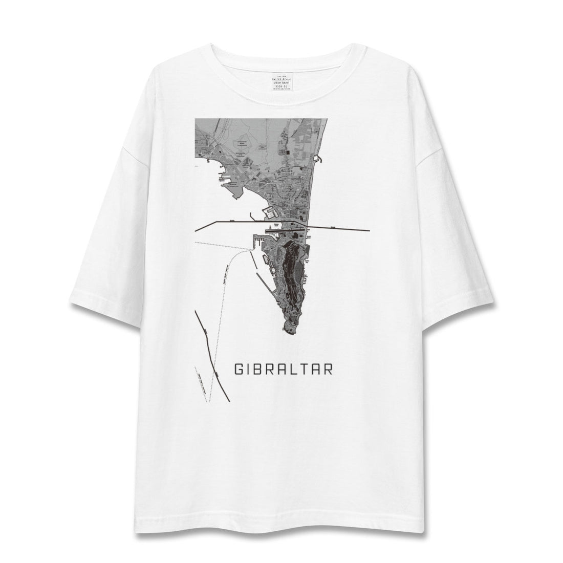 【ジブラルタル（イギリス）】地図柄ビッグシルエットTシャツ
