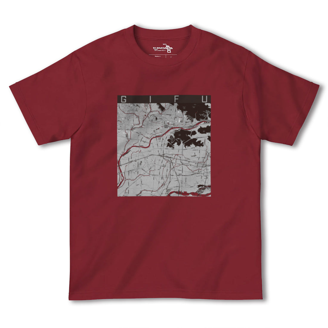 【岐阜(岐阜県)】地図柄ヘビーウェイトTシャツ