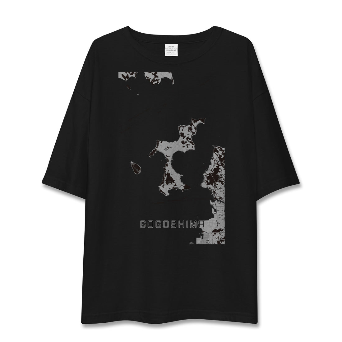 【興居島(愛媛県)】地図柄ビッグシルエットTシャツ