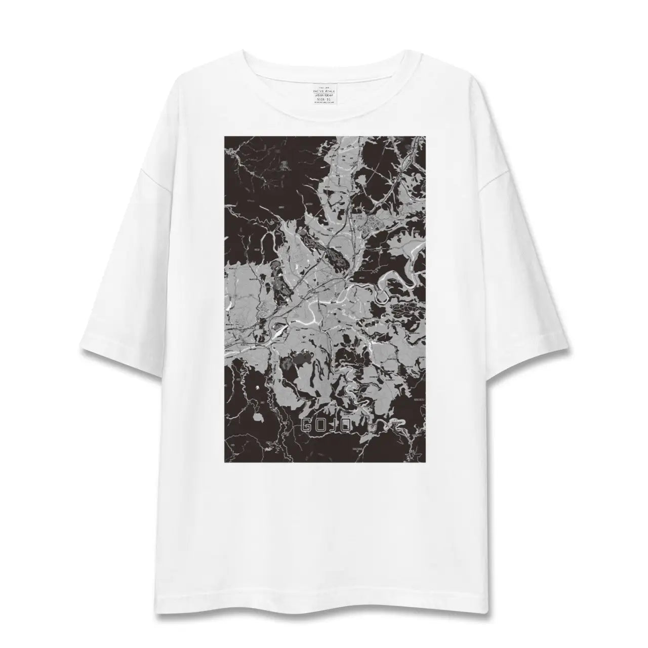 【五條（奈良県）】地図柄ビッグシルエットTシャツ