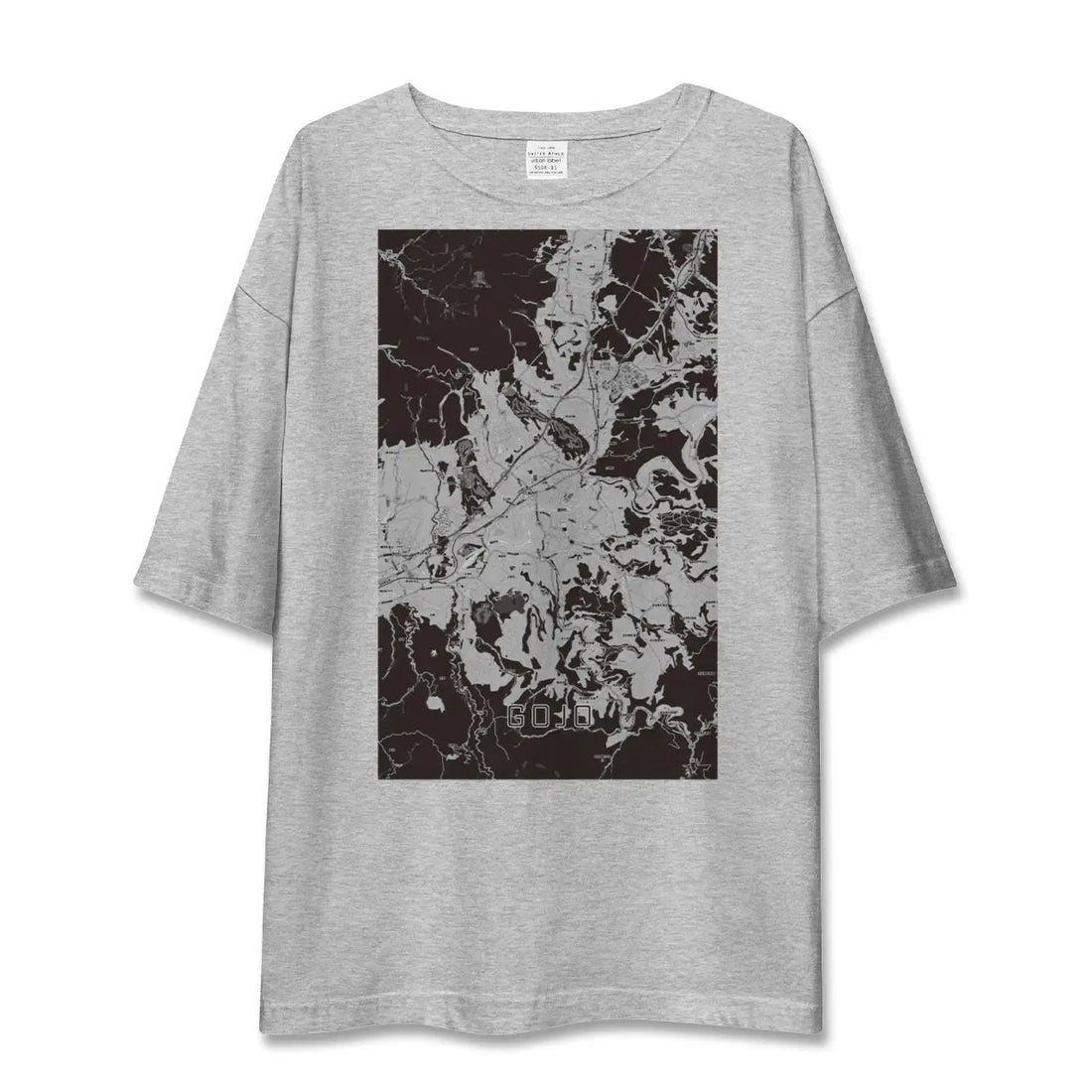 【五條（奈良県）】地図柄ビッグシルエットTシャツ