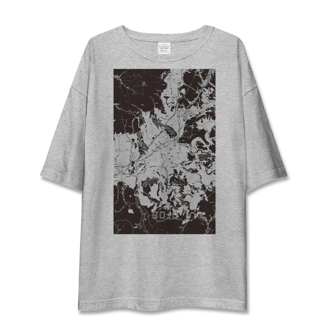 【五條(奈良県)】地図柄ビッグシルエットTシャツ