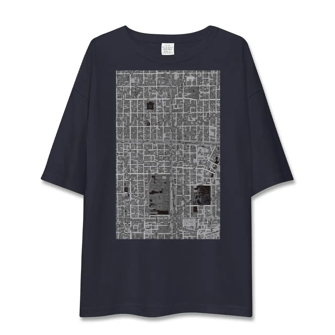 【五条（京都府）】地図柄ビッグシルエットTシャツ