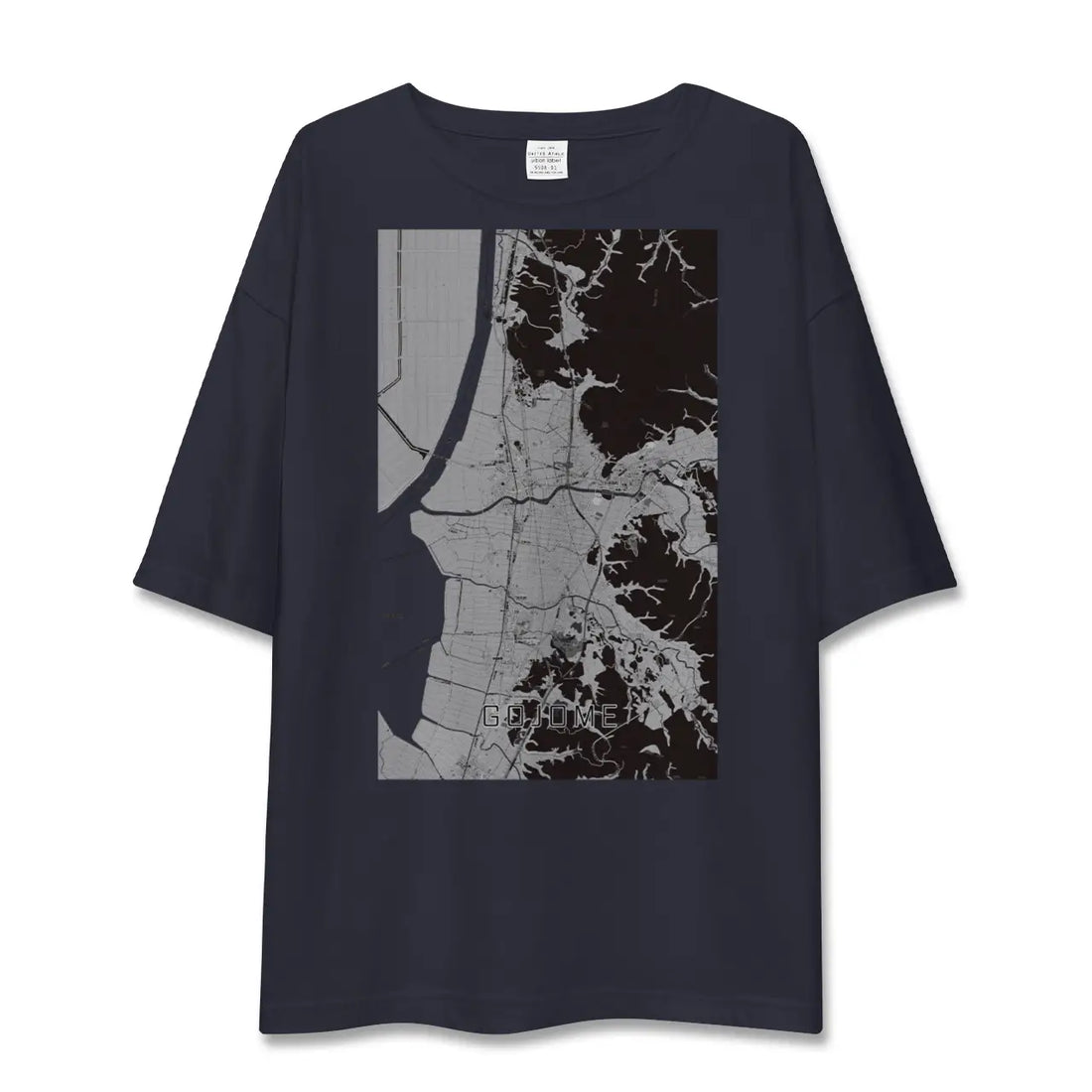 【五城目（秋田県）】地図柄ビッグシルエットTシャツ
