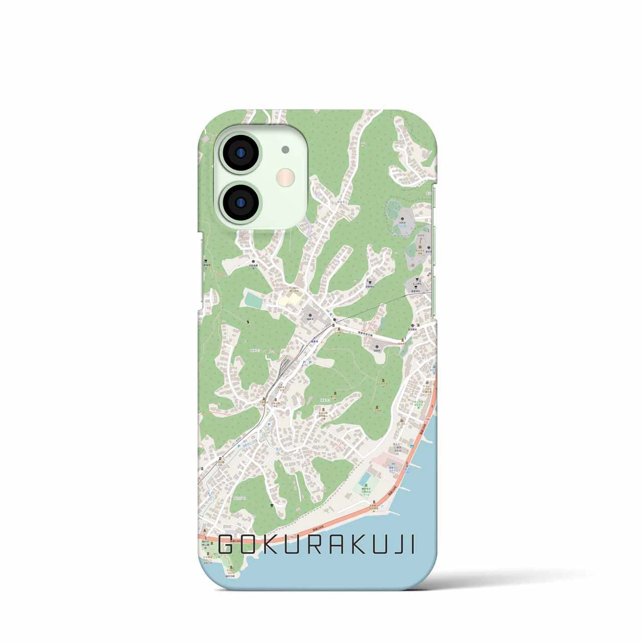 【極楽寺】地図柄iPhoneケース（バックカバータイプ・ナチュラル）iPhone 12 mini 用