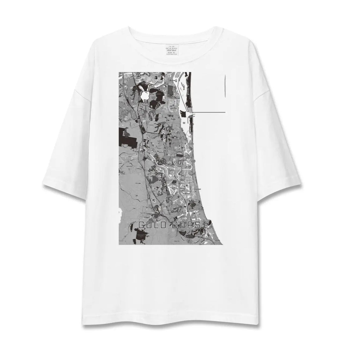 【ゴールドコースト（オーストラリア）】地図柄ビッグシルエットTシャツ